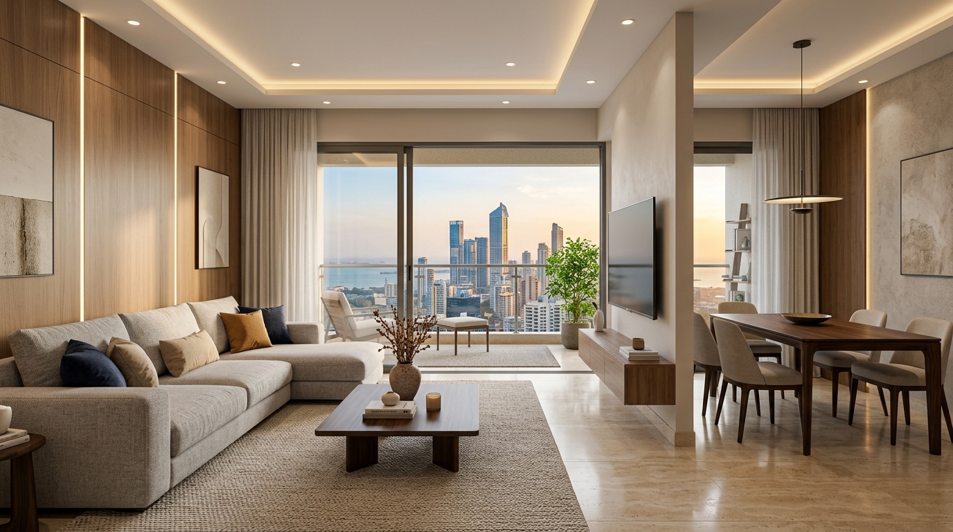 3 BHK Luxury Corner Layout Plan